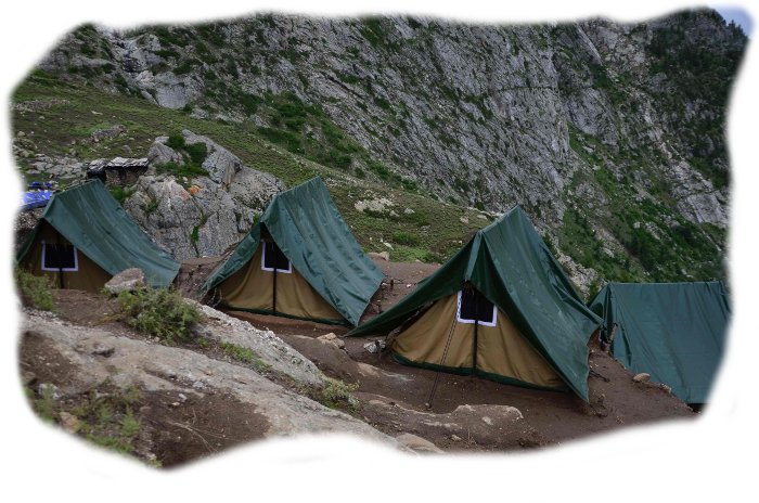 Image of alpine tents at Giri Camps