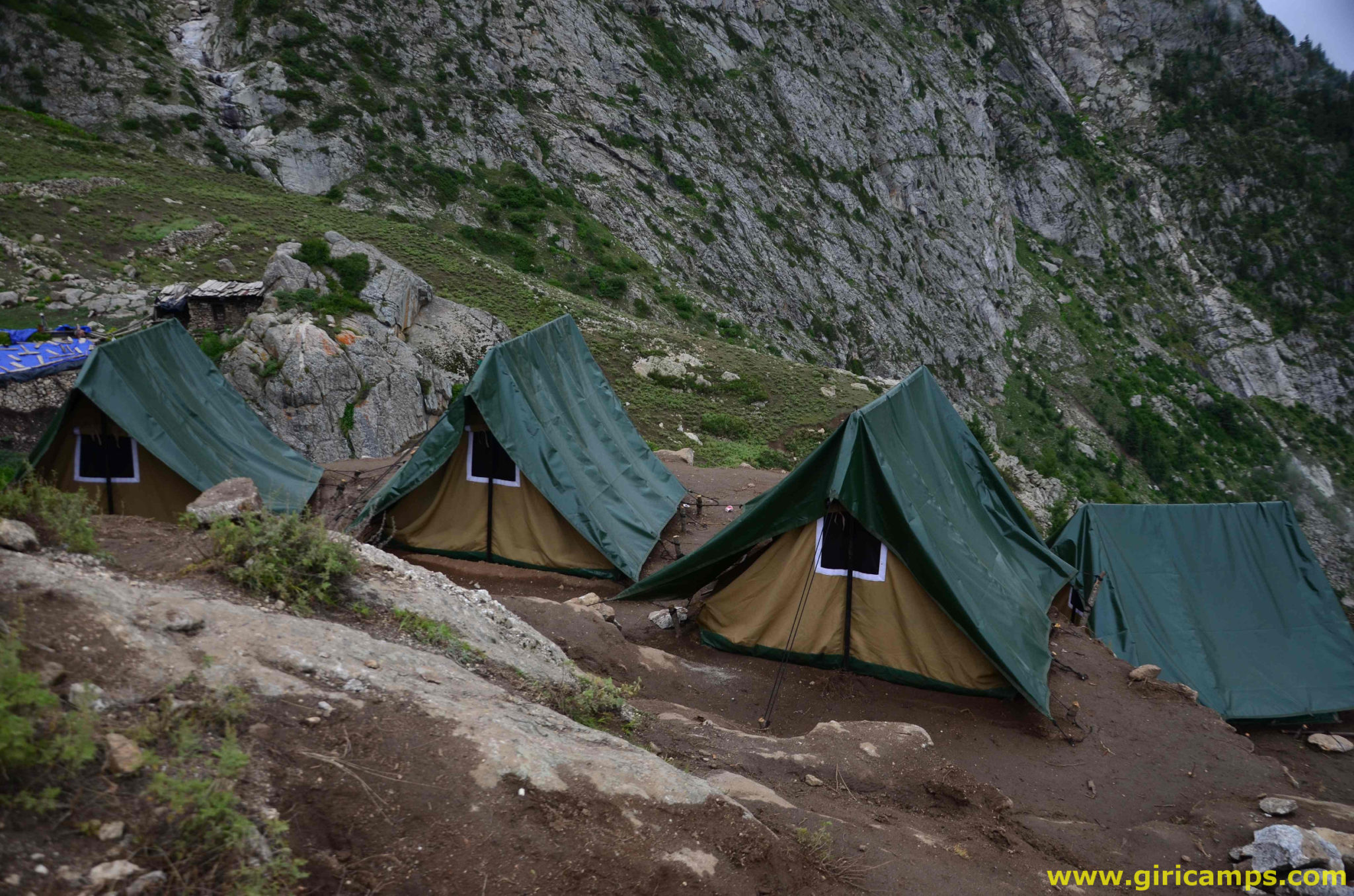 Image of alpine tents accommodation at Giri Camps