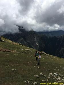Hiker on his way to Giri Camps
